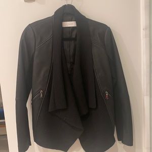 Black leather jacket